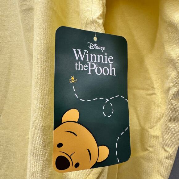 Disney Winnie the Pooh Shirt Womens Small Yellow Embroidered Button Up NEW - Picture 6 of 11